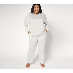 Cuddl Duds Women's Sleepwear Sz XS Curl Up Rib Dolman Top & Gray A656105